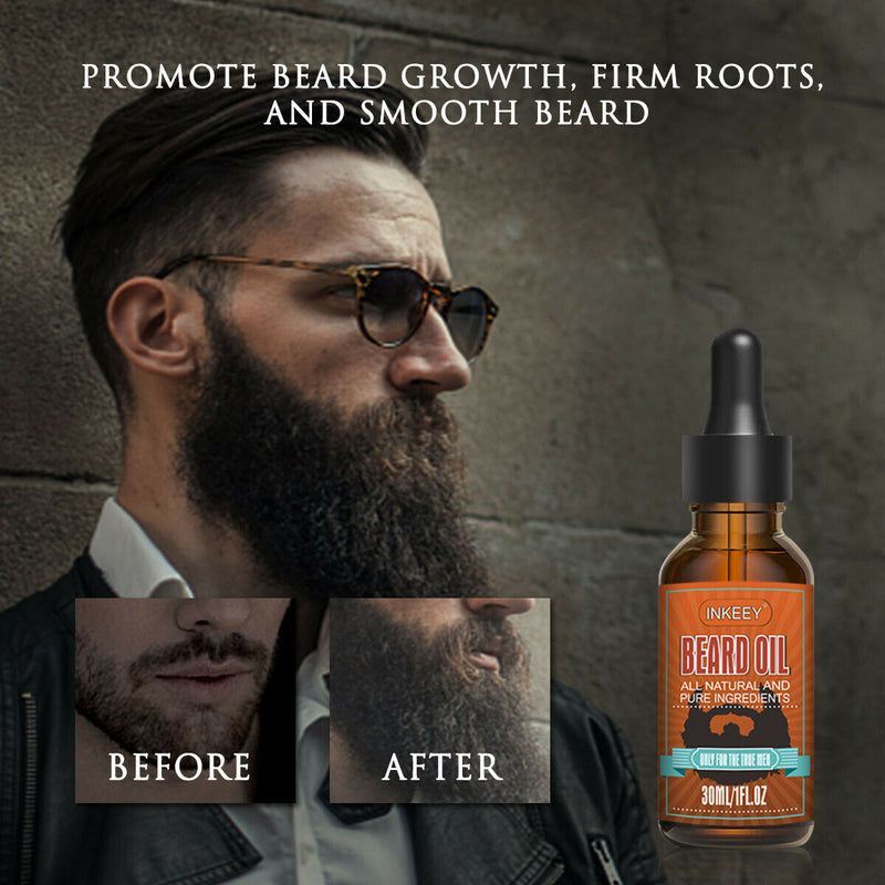 Aceite de barba para hombres, aceite para el crecimiento del cabello, suero para el cuidado del bigote, humectante para el crecimiento, EE. UU.