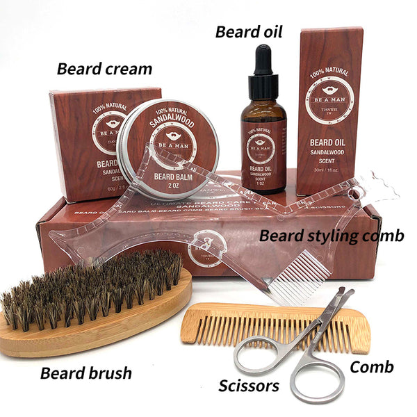 Set para el cuidado de la barba Aceite para barba y crema para barba