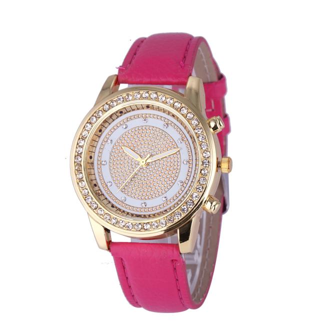 Nueva pulsera de mujer, reloj de pulsera para mujer, relojes de cristal de Ginebra, relojes de pulsera de cuarzo de acero inoxidable a la moda