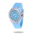 Montres lumineuses LED Genève femmes montre à Quartz femmes dames Bracelet en Silicone montres