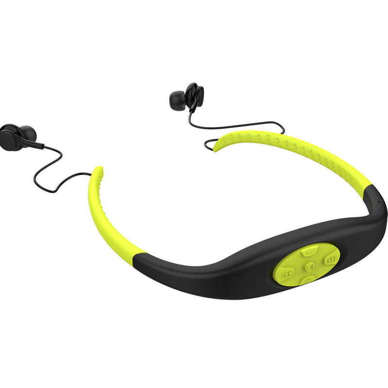 Auriculares inalámbricos 2 en 1 con Bluetooth y reproductor de música MP3, auriculares 8G IPX8, impermeables, deportivos, con banda para el cuello, auriculares estéreo con micrófono