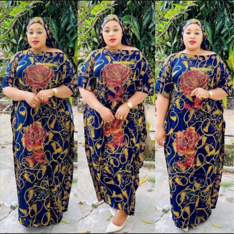 Robe ample grande taille de vêtements africains classiques