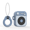 Cartoon Retro Gramophone  Wireless Bluetooth Headset Silicone Case