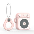 Cartoon Retro Gramophone  Wireless Bluetooth Headset Silicone Case