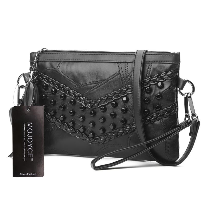 Mini bandolera de piel de oveja para mujer Bolso de hombro sencillo para mujer