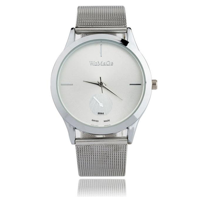 Mode alliage ceinture maille montre unisexe femmes montres Style minimaliste montre à Quartz relogio feminino saat montres pour femmes 