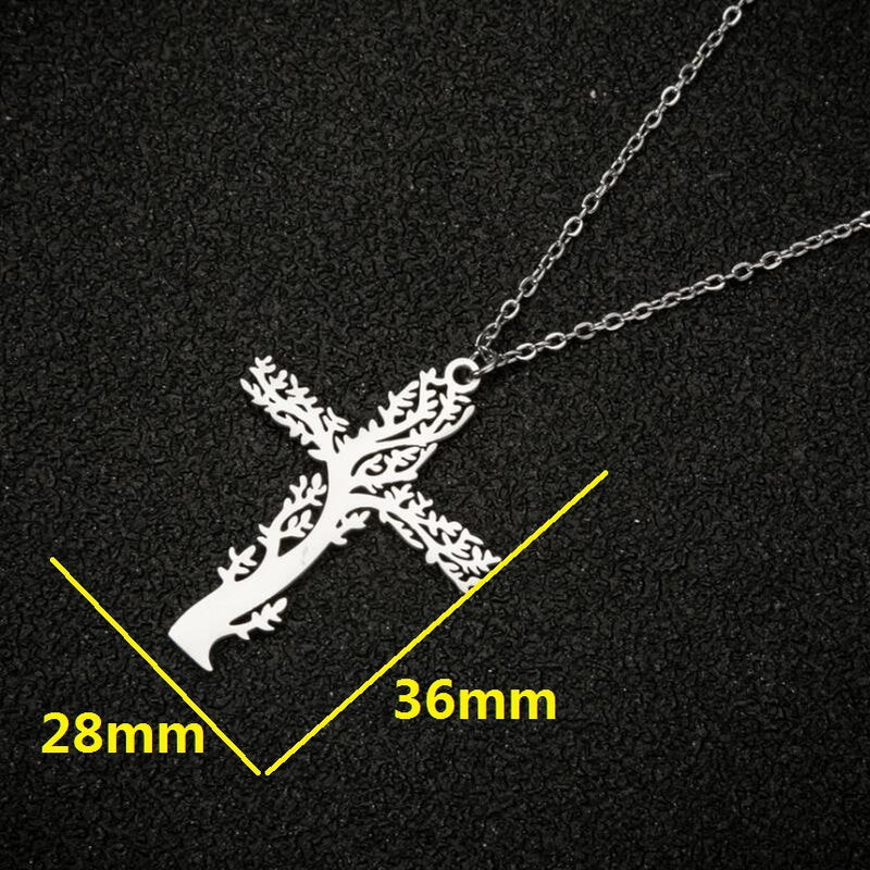 Tree Of Life Necklace Ladies Cross Clavicle Chain Jewelry