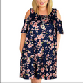 Robe grande taille imprimée ample col rond sans bretelles vêtements pour femmes