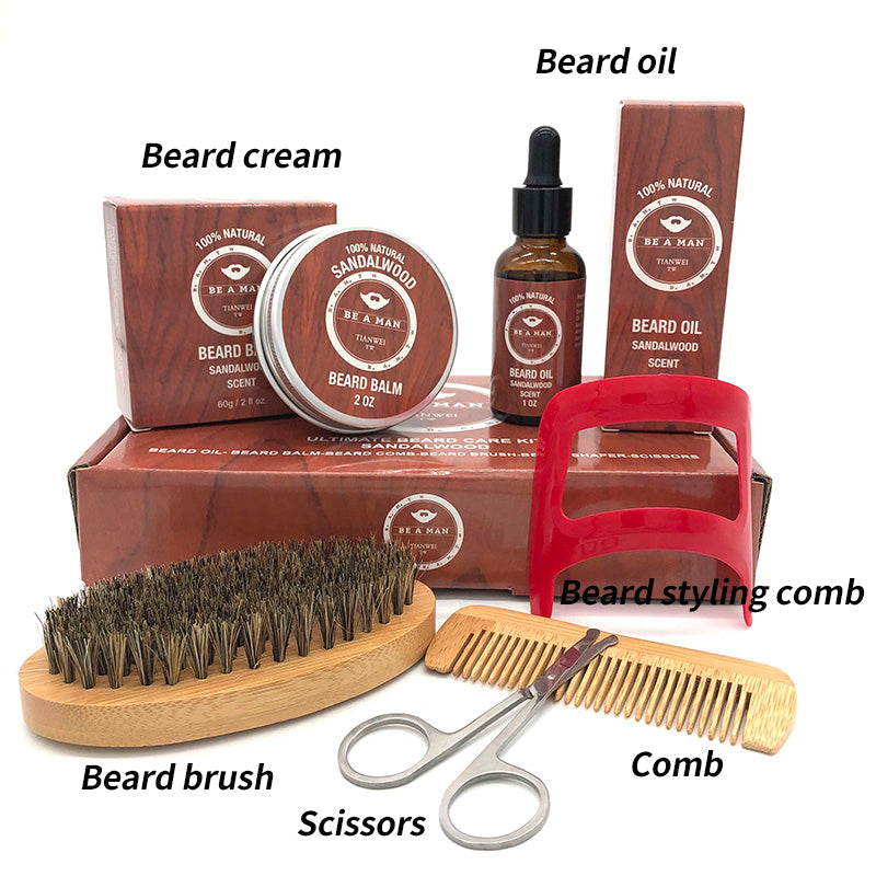 Set para el cuidado de la barba Aceite para barba y crema para barba