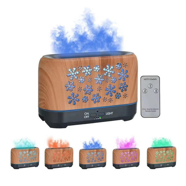 Christmas Snowflake Pattern Humidifier Household Colorful Aromatherapy Humidifier Atmosphere Colorful Diffuser