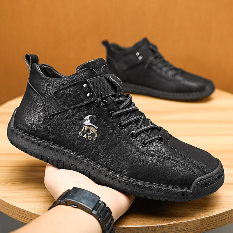 Zapatillas de deporte de moda para hombre, zapatos planos con velcro, alta calidad