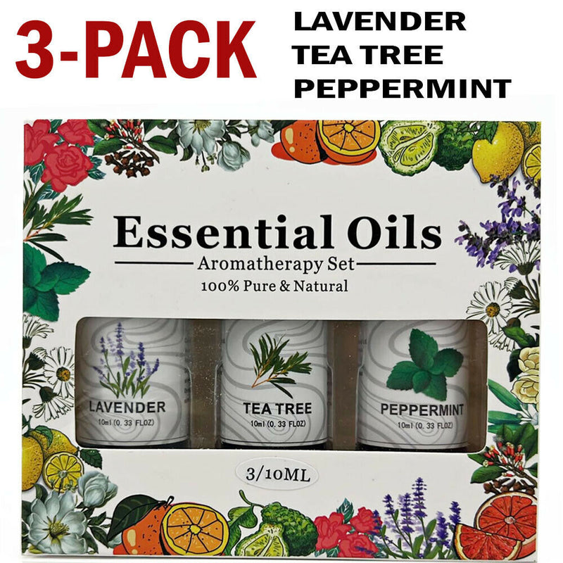 Paquete de 3 - Set de regalo de aceites esenciales de aromaterapia para humidificadores Difusor de aceite