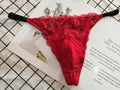 Thong embroidered lace on waist