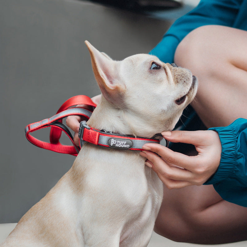 Collar de perro Productos para mascotas Juego de tracción de cuello completo reflectante