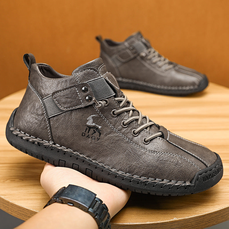 Zapatillas de deporte de moda para hombre, zapatos planos con velcro, alta calidad