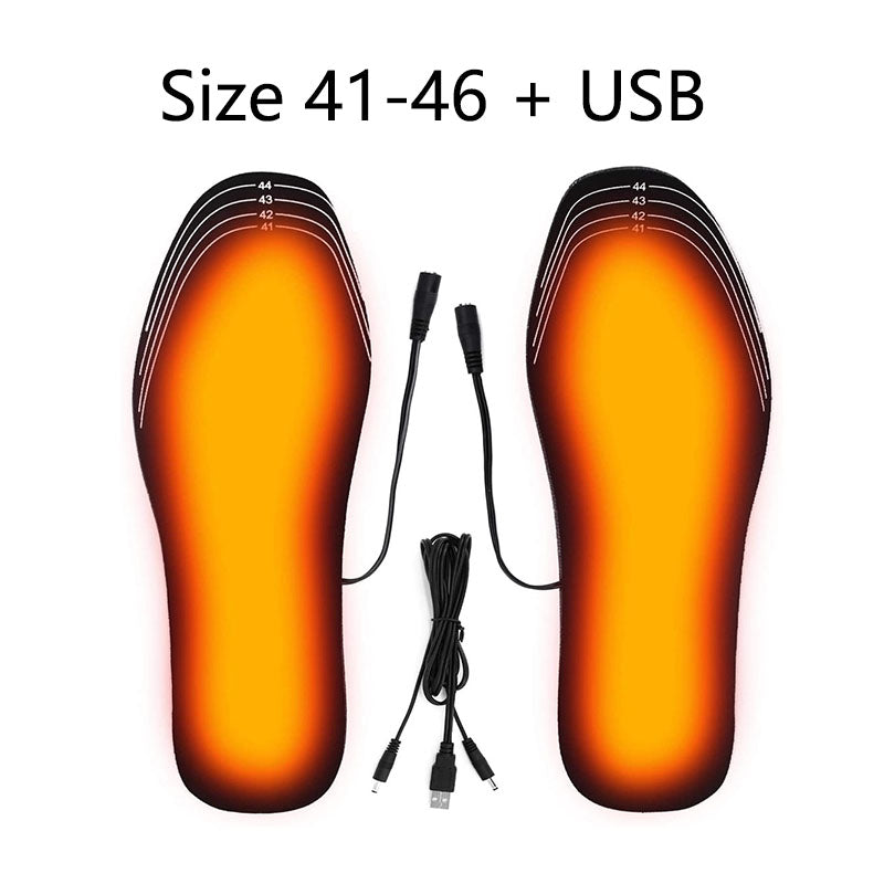 USB Heated Shoes Insoles Can Be Cut Winter Warm Heating Insoles Pad Feet For Boots Sneaker Shoes