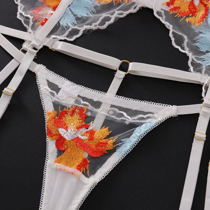 Lace Sexy Embroidered Underwear Set