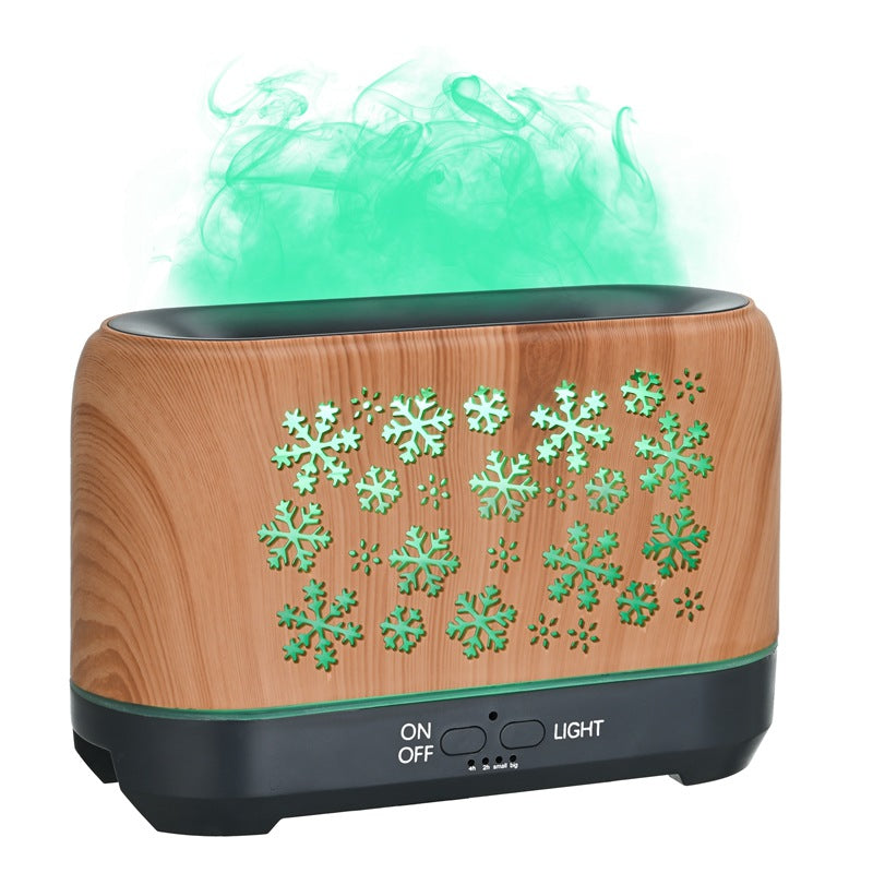 Christmas Snowflake Pattern Humidifier Household Colorful Aromatherapy Humidifier Atmosphere Colorful Diffuser