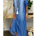 Plus Size Women's Clothing, Foreign Trade Plus Size, New Washed Denim Dresses