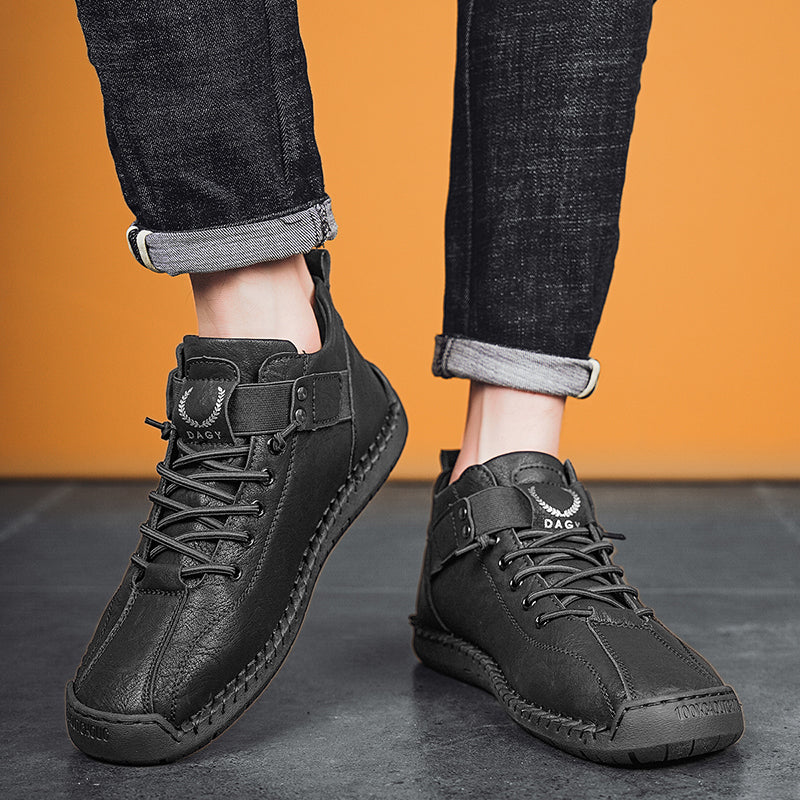 Zapatillas de deporte de moda para hombre, zapatos planos con velcro, alta calidad