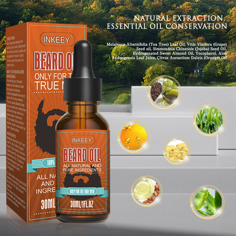 Beard Oil For MEN Hair Growth Oil Serum Moustache Toilettage Growing Moisturizer US