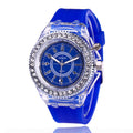 Relojes luminosos LED Ginebra Reloj de cuarzo para mujer Relojes de pulsera de silicona para mujer