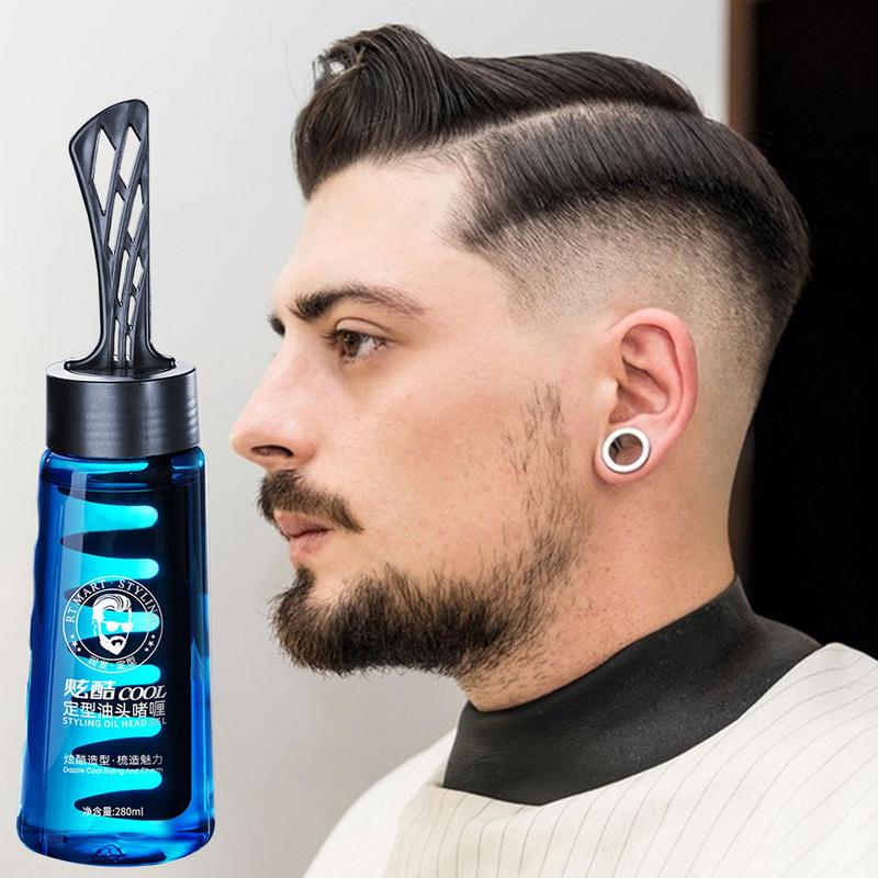 Gel para el cabello de aceite de peinado de secado rápido para hombres