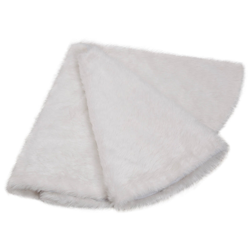 White Plush Christmas-tree Skirt